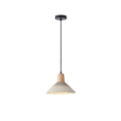 ΦΩΤΙΣΤΙΚΟ ΚΡΕΜΑΣΤΟ RUBBER WOOD&ΤΣΙΜΕΝΤΟ 1XE27 MAX 15W 250X250X180mm ΧΑΚΙ ARTE ILLUMINA GESSO
