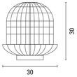 ΠΟΡΤΑΤΙΦ E27 ΒΑΣΗ ΞΥΛΟ&RATTAN Φ29X30 ΛΕΥΚΟ ARTE ILLUMINA
