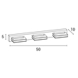 ΑΠΛΙΚΑ ΤΟΙΧΟΥ LED 12W 4000Κ ΤΕΤΡΑΓΩΝΗ 3Φ 500X50X100 ΝΙΚΕΛ ARTE ILLUMINA