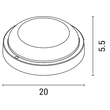 ΦΩΤΙΣΤΙΚΟ ΤΟΙΧΟΥ ΣΤΡΟΓΓΥΛΟ LED 18W Φ200X55 4000K IP54 ΛΕΥΚΟ PLUS ARTE ILLUMINA