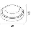 ΦΩΤΙΣΤΙΚΟ ΤΟΙΧΟΥ ΣΤΡΟΓΓΥΛΟ LED 18W Φ200X55 6500K IP54 ΛΕΥΚΟ PLUS ARTE ILLUMINA