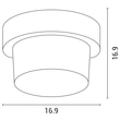 ΑΠΛΙΚΑ ΤΟΙΧΟΥ ΣΤΡΟΓΓΥΛΗ LED 12W Φ169X100 3000K IP65 ΜΑΥΡΗ PRO ARTE ILLUMINA