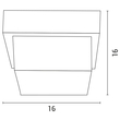 ΑΠΛΙΚΑ ΤΟΙΧΟΥ ΤΕΤΡΑΓΩΝΗ LED 12W 160X160X100 3000K IP65 ΜΑΥΡΗ PRO ARTE ILLUMINA
