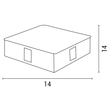 ΦΩΤΙΣΤΙΚΟ ΤΟΙΧΟΥ LED ΤΕΤΡΑΓΩΝΟ 3X4W Φ140X140X45 3000K IP44 ΛΕΥΚΟ PLUS ARTE ILLUMINA