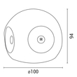ΦΩΤΙΣΤΙΚΟ ΤΟΙΧΟΥ ΣΤΡΟΓΓΥΛΟ LED 8W Φ100X94 3000K IP65 ΛΕΥΚΟ PLUS ARTE ILLUMINA