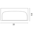ΑΠΛΙΚΑ ΤΟΙΧΟΥ LM03 ΟΒΑΛ E27 MAX 10W LED 220X99X100 IP54 ΛΕΥΚΗ PRO ARTE ILLUMINA