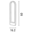 ΚΟΛΩΝΑΚΙ ΟΒΑΛ ΑΛΟΥΜΙΝΙΟΥ 12W 162X57X600 IP65 3000K ΜΑΥΡΟ ARTE ILLUMINA