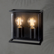 ΑΠΛΙΚΑ ΤΟΙΧΟΥ ΜΕΤΑΛΛΙΚΗ Ε27 2Χ20W 220X220X95mm IP65 ΜΑΥΡΗ ARTE ILLUMINA
