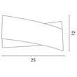 ΑΠΛΙΚΑ ΤΟΙΧΟΥ LED 12W 250X120X80 3000K "XL" ΛΕΥΚΟ ARTE ILLUMINA ERATO