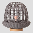 ΠΟΡΤΑΤΙΦ E27 ΒΑΣΗ ΞΥΛΟ&RATTAN Φ29X30 ΓΚΡΙ ARTE ILLUMINA