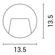 ΦΩΤΙΣΤΙΚΟ ΤΟΙΧΟΥ SLIM LED 3W IP65 230V 3000K Φ135mm ΓΚΡΙ PRO ARTE ILLUMINA