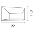 ΑΠΛΙΚΑ ΤΟΙΧΟΥ LED SLIM 6W IP65 220-240V 3000K 220X51X113mm ΓΚΡΙ PRO ARTE ILLUMINA