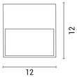 ΑΠΛΙΚΑ ΤΟΙΧΟΥ SLIM LED 3W 120X120X12 3000K IP65 ΛΕΥΚΗ PLUS ARTE ILLUMINA