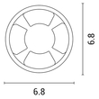 ΦΩΤΙΣΤΙΚΟ ΔΑΠΕΔΟΥ ΕΞΩΤΕΡΙΚΟ 4F LED 3W IP65 12V Φ68X24mm ΜΑΥΡΟ PRO ARTE ILLUMINA