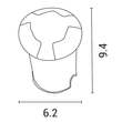 ΦΩΤΙΣΤΙΚΟ ΔΑΠΕΔΟΥ ΕΞΩΤΕΡΙΚΟ 3F LED 3W IP65 85-265V Φ62mm ΜΑΥΡΟ PRO ARTE ILLUMINA