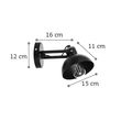 InLight Επιτοίχιο φωτιστικό από λευκό μέταλλο 1XE27 D:16cm (43379-WH)