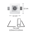 InLight Χωνευτό σποτ λευκό από γύψο 1XGU10 D:12cm (Χ0001)