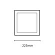 InLight LED Slim Panel 20watt Τετράγωνο 6500Κ Ψυχρό Λευκό D:22,5cm (2.20.01.3)