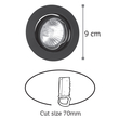 InLight Χωνευτό σποτ από νίκελ ματ μέταλλο 1XGU10 D:9cm (43277-Νίκελ Ματ)