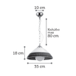 InLight Κρεμαστό φωτιστικό από λευκό γυαλί 1XE27 D:35cm (4409-Α-Λευκό)