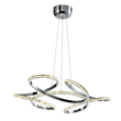 InLight Κρεμαστό φωτιστικό LED 85W 4000K από χρώμιο αλουμίνιο και κρύσταλλα D:60cm (6181-Χρώμιο)