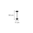 it-Lighting Crater Rechargeable LED 2W 3CCT Touch Table Lamp Black D:38cmx11cm (80100110)