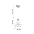 InLight Κρεμαστό φωτιστικό από λευκό μέταλλο 1XE27 D:16cm (4024-WH)