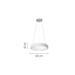 InLight Κρεμαστό φωτιστικό led 54W 3CCT από λευκό ακρυλικό D:40cm (42023-B-White)