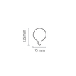 InLight E27 LED Filament G95 8watt με μελί κάλυμμα (7.27.08.42.1)
