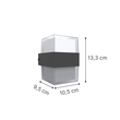 it-Lighting Louise LED 8W 3000K Outdoor Wall Lamp Anthracite D:10,5cmx13,3cm (80203341)