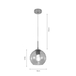 InLight Κρεμαστό φωτιστικό από μελί γυαλί 1XE27 D:18cm (4039-B-Amber)