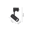 InLight Σποτ τριφασικής ράγας LED 10W 3000K σε μαύρη απόχρωση D:10cmX15,5cm (T01001-BL)