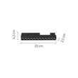 InLight Φωτιστικό LED 12W 4000K για μαγνητική ράγα σε μαύρη απόχρωση D:22cmX4,3cm (T01302-BL)