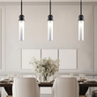 Inlight Κρεμαστό φωτιστικό LED 1xG9 από μαύρο μέταλλο και plexiglass D:49x200cm (4074-Black)