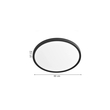 Inlight Πλαφονιέρα οροφής LED 50W 3CCT (by switch on base) σε μαύρη απόχρωση D:60x2,5cm (42036-A-Black)