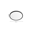 Inlight Πλαφονιέρα οροφής LED 32W 3CCT (by switch on base) σε μαύρη απόχρωση D:40x2,5cm (42036-C-Black)