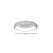 Inlight Πλαφονιέρα Οροφής LED από σχοινί 3CCT, 25W D:50x9,5cm (42042)