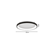 Inlight Πλαφονιέρα οροφής LED 28W 3CCT από μαύρο μέταλλο και ακρυλικό D:60x5cm (42044-B-Black)