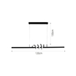 InLight Κρεμαστό φωτιστικό LED 40W 3CCT (by switch on base) σε μαύρο χρώμα D:120cm (6075-BL)