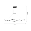 InLight Κρεμαστό φωτιστικό LED 40W 3CCT (by switch on base) σε μαύρο χρώμα D:120cm (6085-BL)
