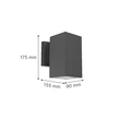 it-Lighting Elarbee E27 Outdoor Wall Lamp with Up or Down light Anthracite (80203844)