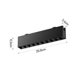 Inlight Φωτιστικό LED 20W 3000K για Chandler Track μαύρη απόχρωση D:3,4cmx6,5cmx26,8cm (13C-00051)