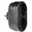 ELP33202 | ΑΝΤΑΠΤOΡΑΣ SCHUKO → 2Θ SCHUKO x16A max:3680W IP20 ΜΑΥΡΟ