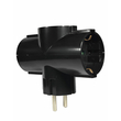 ELP36302 | ΑΝΤΑΠΤOΡΑΣ ΤΥΠΟΥ + SCHUKO → 3Θ SCHUKO max:3680W IP20 ΜΑΥΡΟ