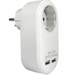 ELP37101 | ΑΝΤΑΠΤOΡΑΣ ΜΕ USB SCHUKO → 1Θ SCHUKO max:3680W IP20 ΛΕΥΚΟ