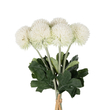 GloboStar® Artificial Garden WHITE ONIONBALL BOUQET 21371 Τεχνητό Διακοσμητικό OnionBall Μπουκέτο Y54cm