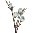 GloboStar® Artificial Garden LIGHT BLUE MAGNOLIA BRANCH 21420 Τεχνητό Διακοσμητικό Κλαδί Μπλε Μαγνόλια Y105cm