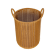 GloboStar® Artificial Garden TORINO 21493 Διακοσμητικό Πλεκτό Καλάθι - Κασπώ Γλάστρα - Flower Pot Μπεζ Φ31cm x Υ47cm