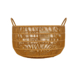 GloboStar® Artificial Garden COCOA 21495 Διακοσμητικό Πλεκτό Καλάθι - Κασπώ Γλάστρα - Flower Pot Μπεζ Φ30cm x Υ40cm