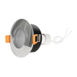GloboStar® 60890 GASPAR Χωνευτό Στρόγγυλο Σποτ Οροφής για Λάμπα MR16/GU10 IP65 - Αλουμίνιο & Γυαλί - Φ8.5 x Υ4.2cm - Ασημί & Διάφανο - 5 Χρόνια Εγγύηση